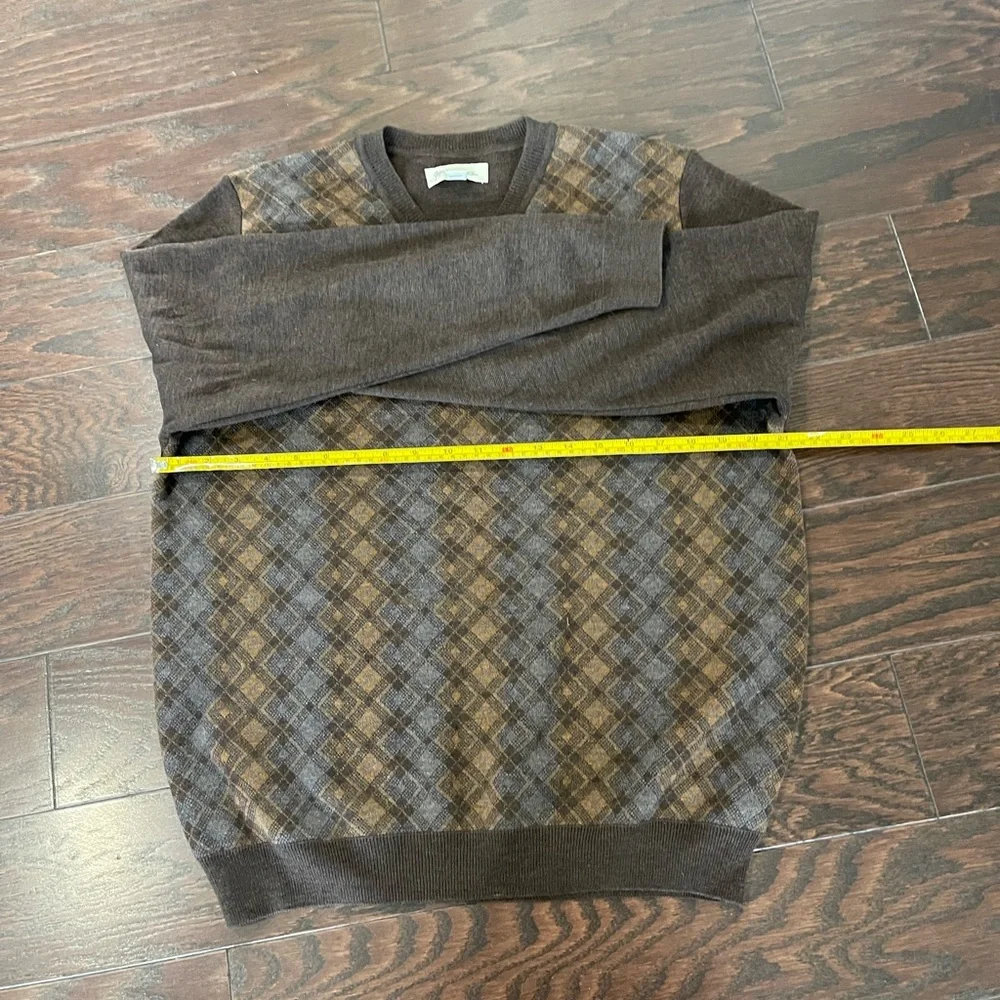 John W. Nordstrom Men 100% Wool Size Medium Merino Wool Sweater Grandpa